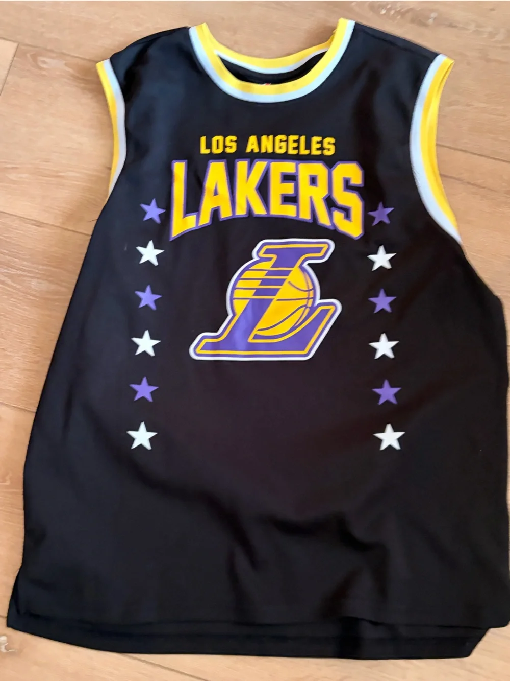 Los Angeles Lakers Kids Sleeveless Jersey - Black with Purple & Gold